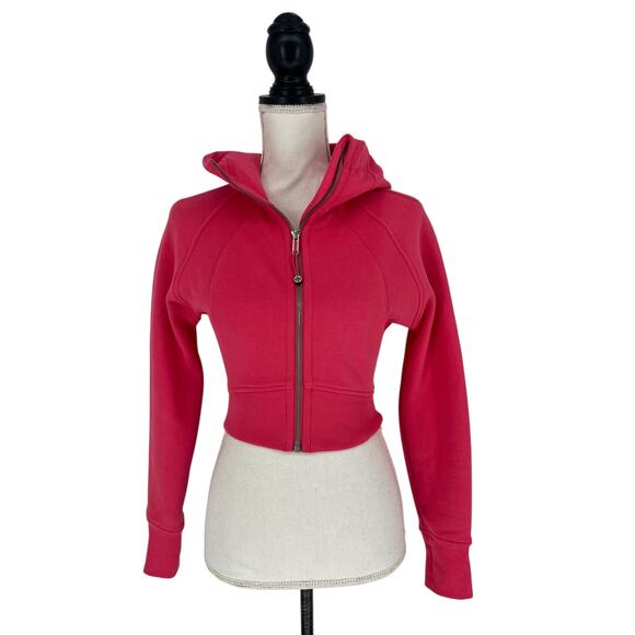 Lululemon Scuba Full Zip Cropped Hoodie in Lip Gloss - Picture 5 of 12